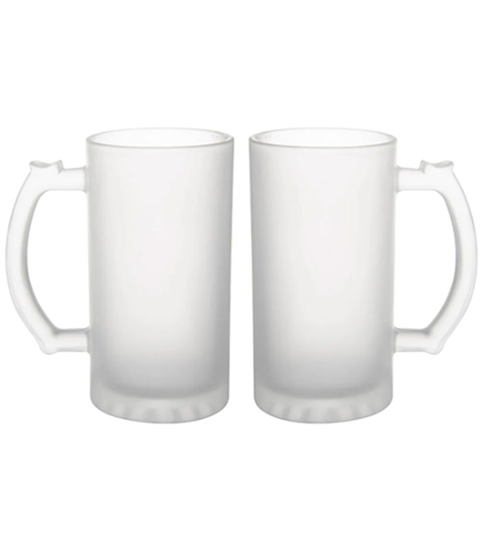 halbe Set 2 Halbe Sublimabile din Sticlă „Frosted” – 500 ml - imagine 1